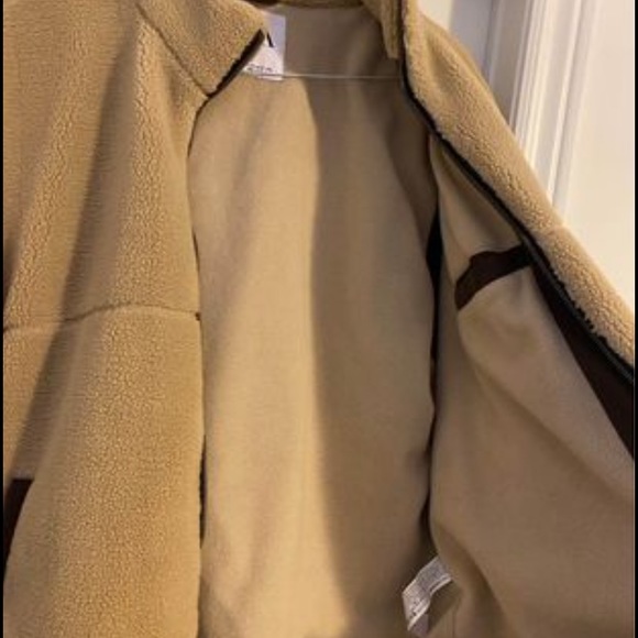 ZARA retro fleece sweater/jacket - Bomber style waist, with zipper, size L-XL - Picture 5 of 5